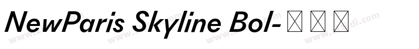 NewParis Skyline Bol字体转换